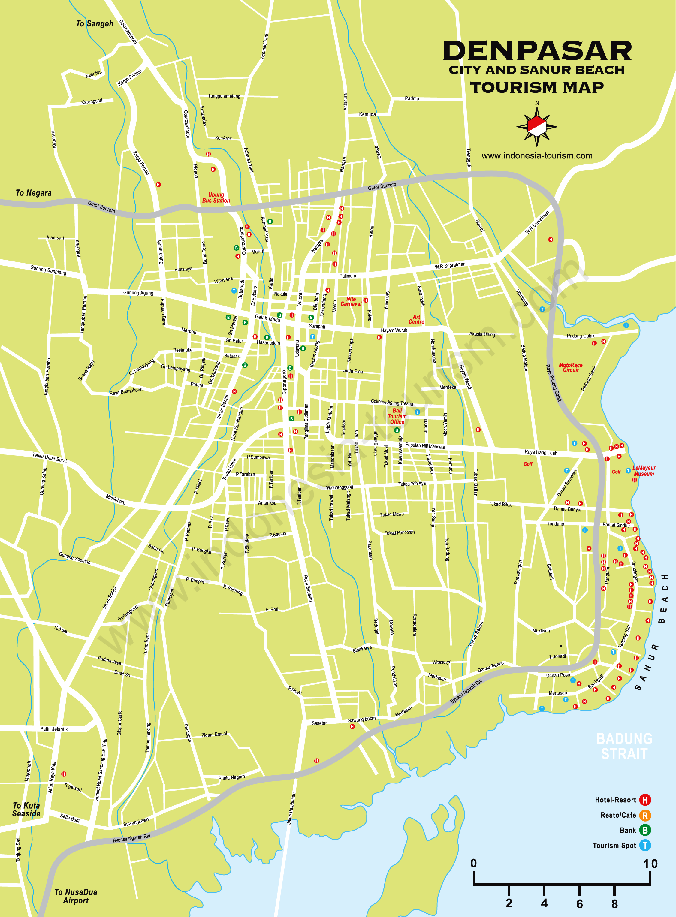 Bali Island Street Map Detail and Guide | Bali Weather Forecast and