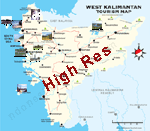 west borneo tourism map