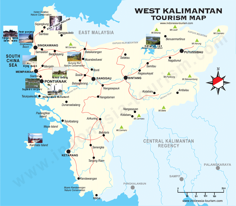 west borneo map