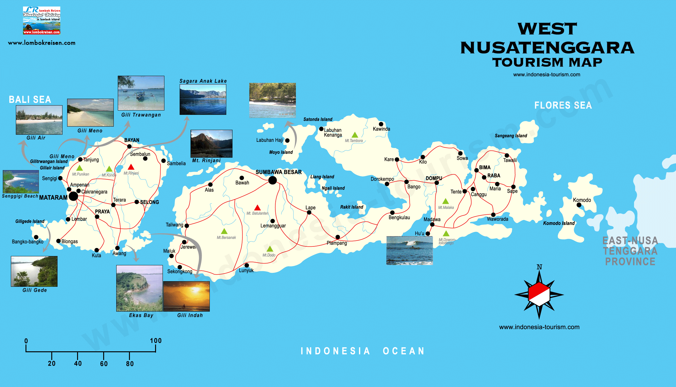 West Nusa Tenggara Map Peta Barat West Nusa Tenggara Map Peta Barat