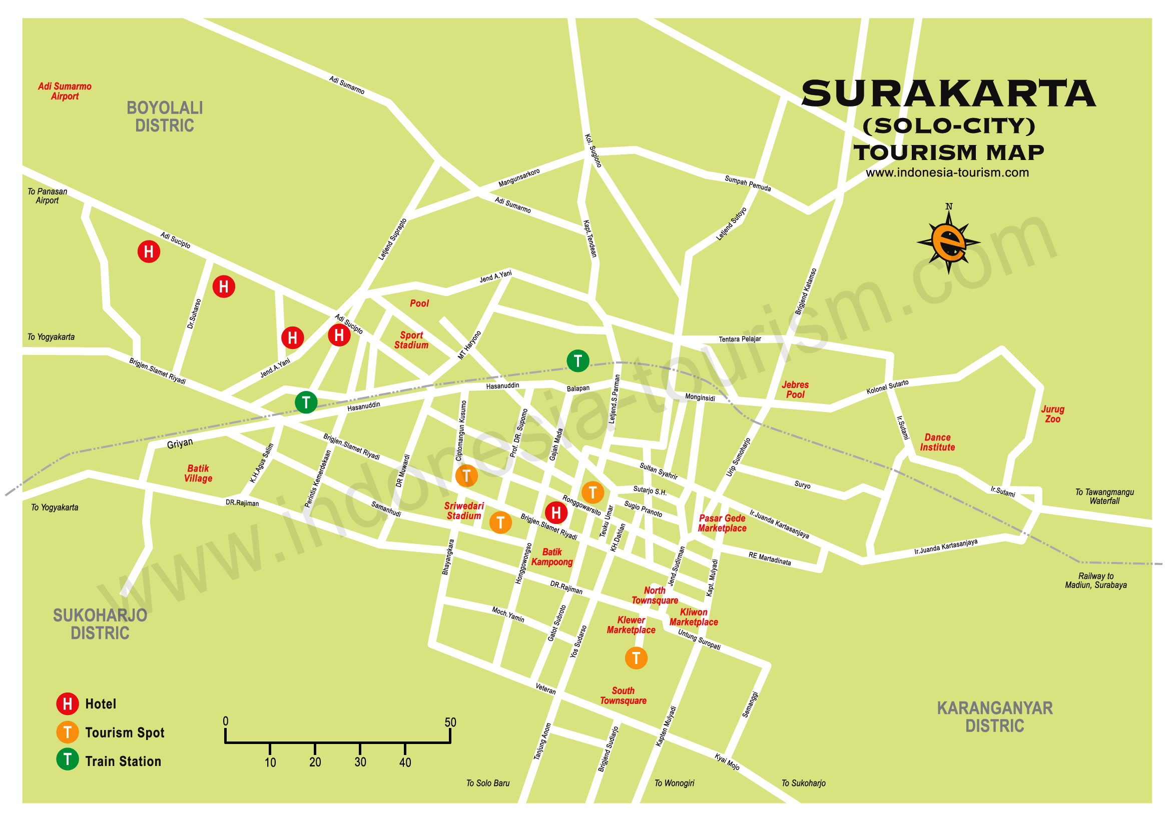 Map Objek Wisata Solo