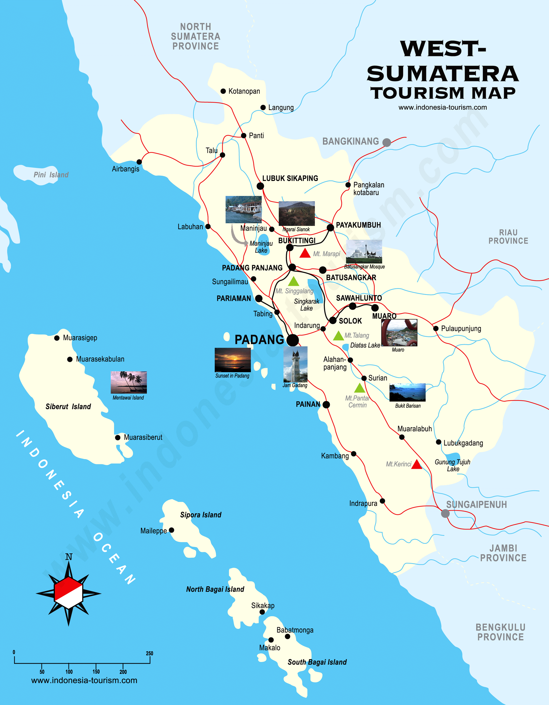  Carte  de Sumatra  D ouest une terre de beau paysage avec 