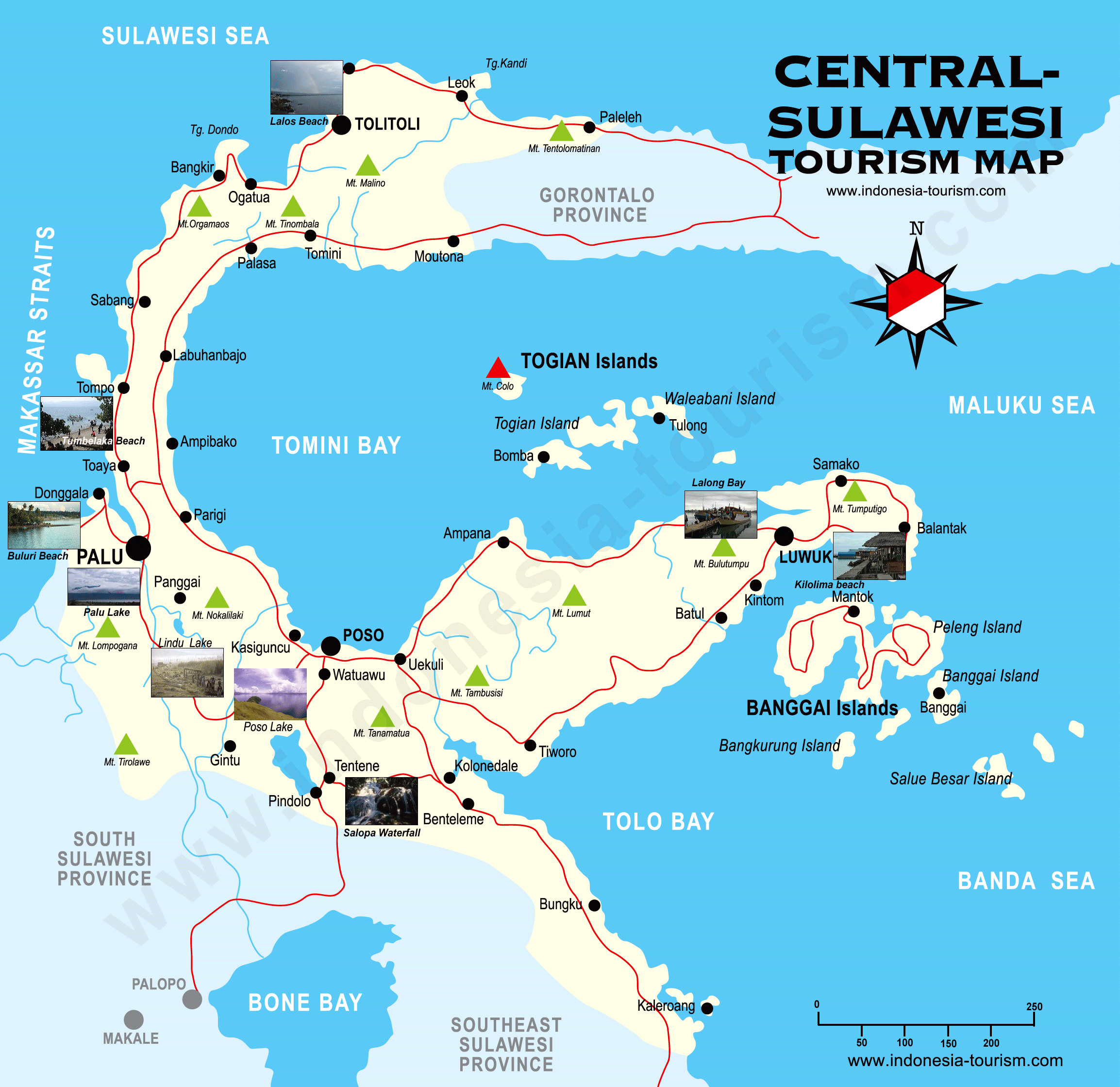 Trouvez le Sulawesi  centre avec le plan 