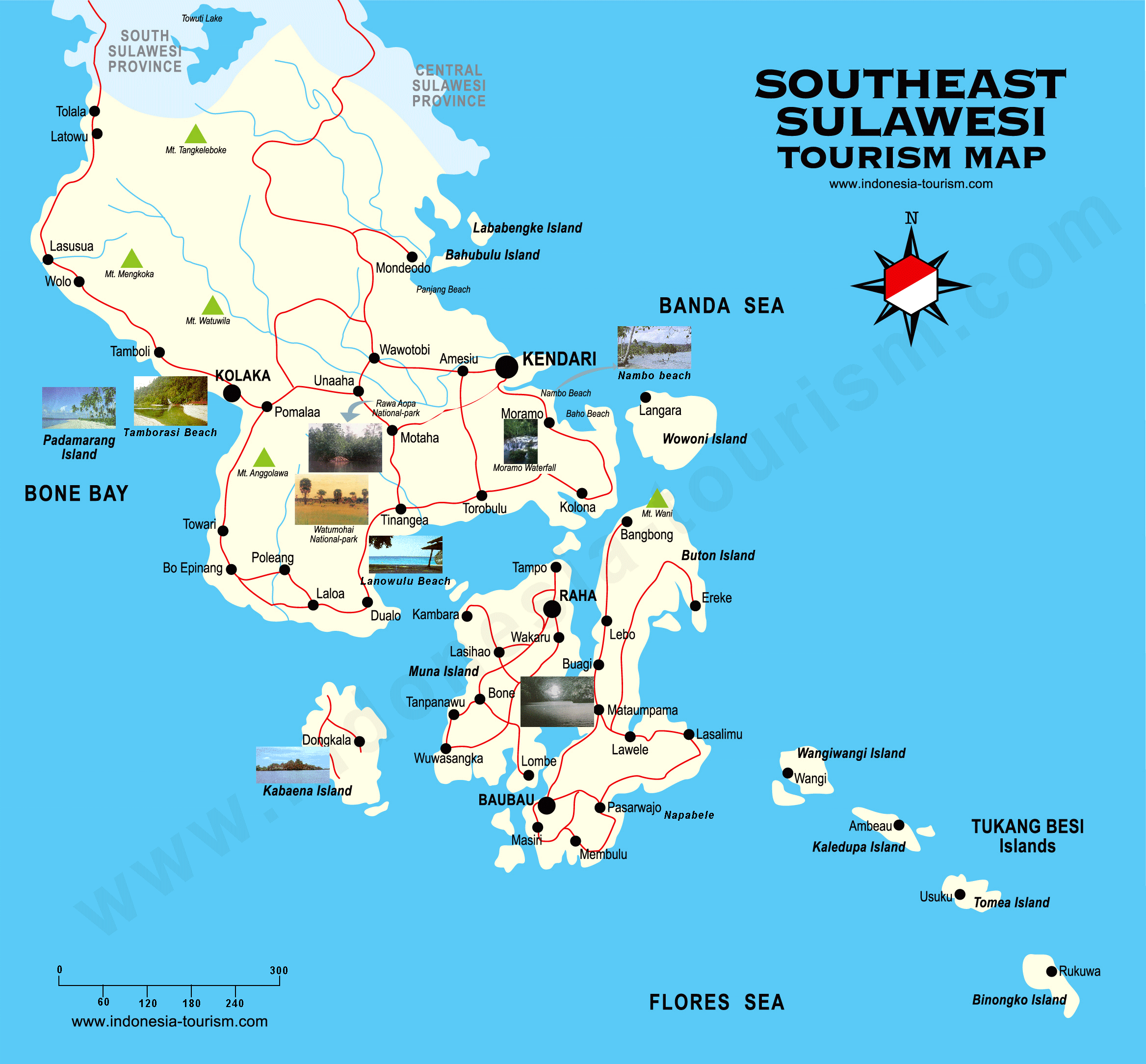 le Sud est Sulawesi  Carte 