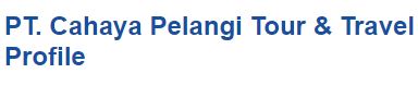 Cahaya Pelangi Tours and Travel Pontianak