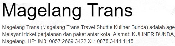 Magelang Trans