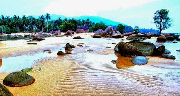 Temajuk Beach in Sambas Regency, West Kalimantan Province
