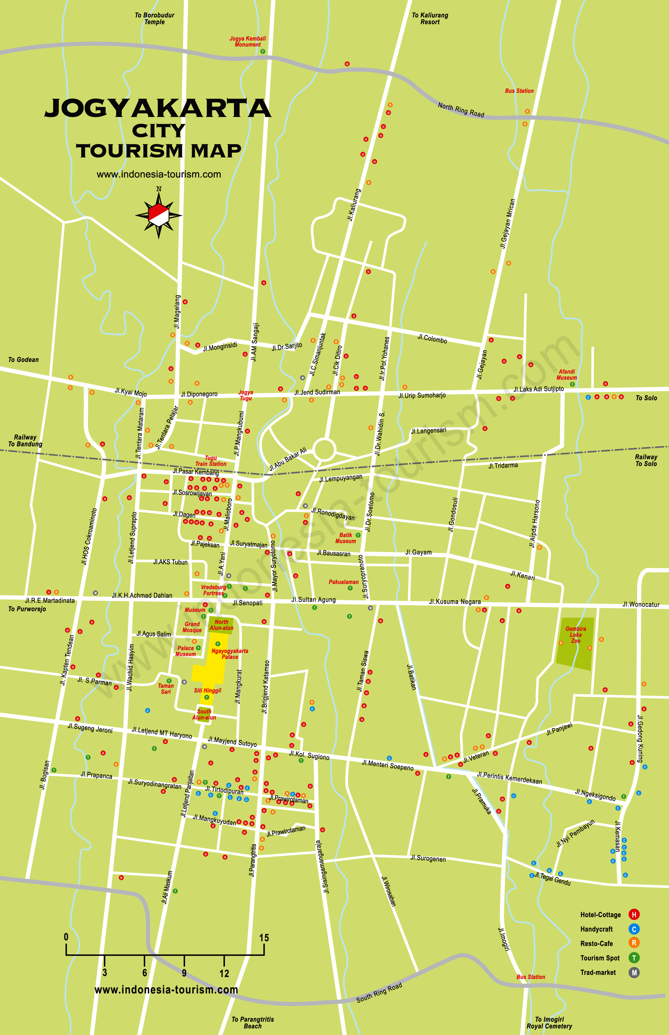 yogyakarta tourist map